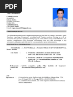 CV of Yaqub Ahmed