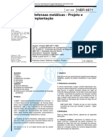 NBR 06971 - 1999 - Defensas Metálicas - Projeto e Implantação