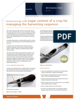 Assessing The Sugar Content of A Crop For Managing The Harvest Sequence