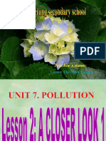 Unit 7 Pollution Lesson 2 A Closer Look 1