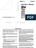 Hitachi ZW180 220 250 ZX310 Wheel Loader Operation and Maintenance Manual PDF Download