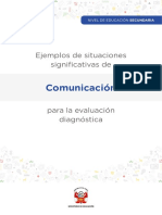 Ejemplos de situaciones significativas de Comunicación para evaluar el nivel educativo secundario