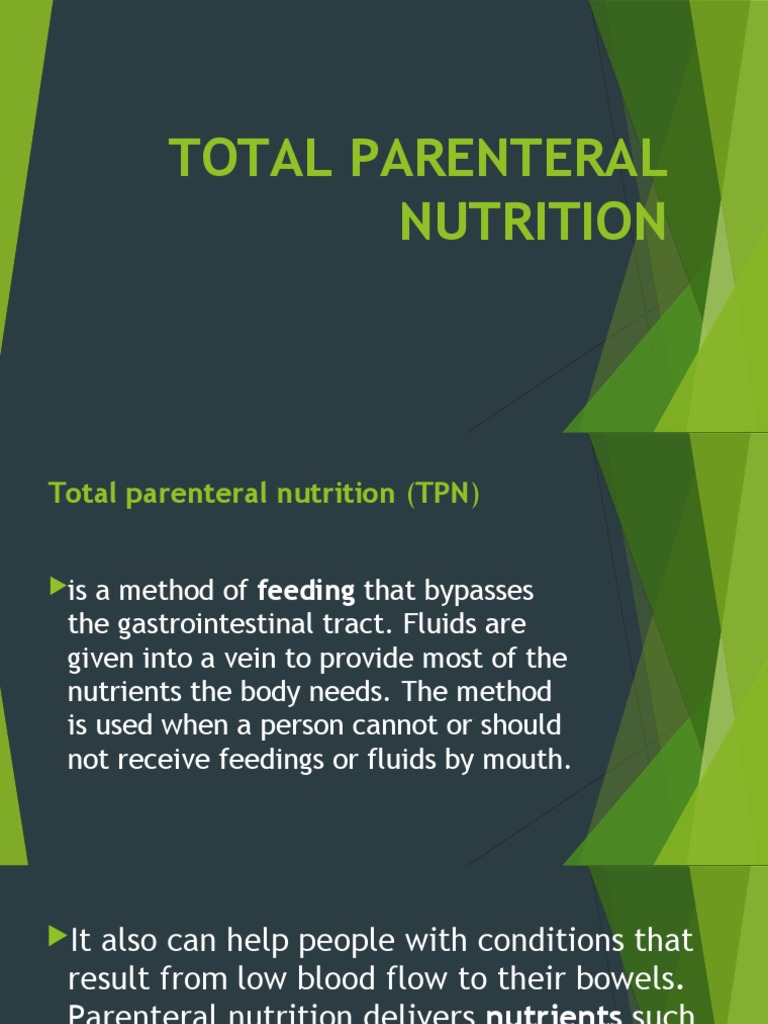 Total Parenteral Nutrition Guide | PDF