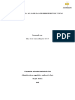 Resumen Sobre La Aplicabilidad Del Presupuesto de Ventas: Edna Nicole Sánchez Baquero 732977