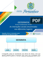 As interações sociais em diferentes lugares