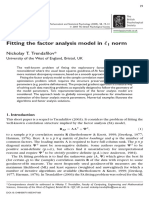 Fitting The Factor Analysis Model in Norm: Nickolay T. Trendafilov