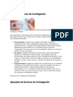 Tipos de Técnicas de Investigación