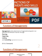 Functions of Managements and Skills: Lecture - 2