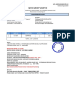 Need Group Limited: Proforma Invoice