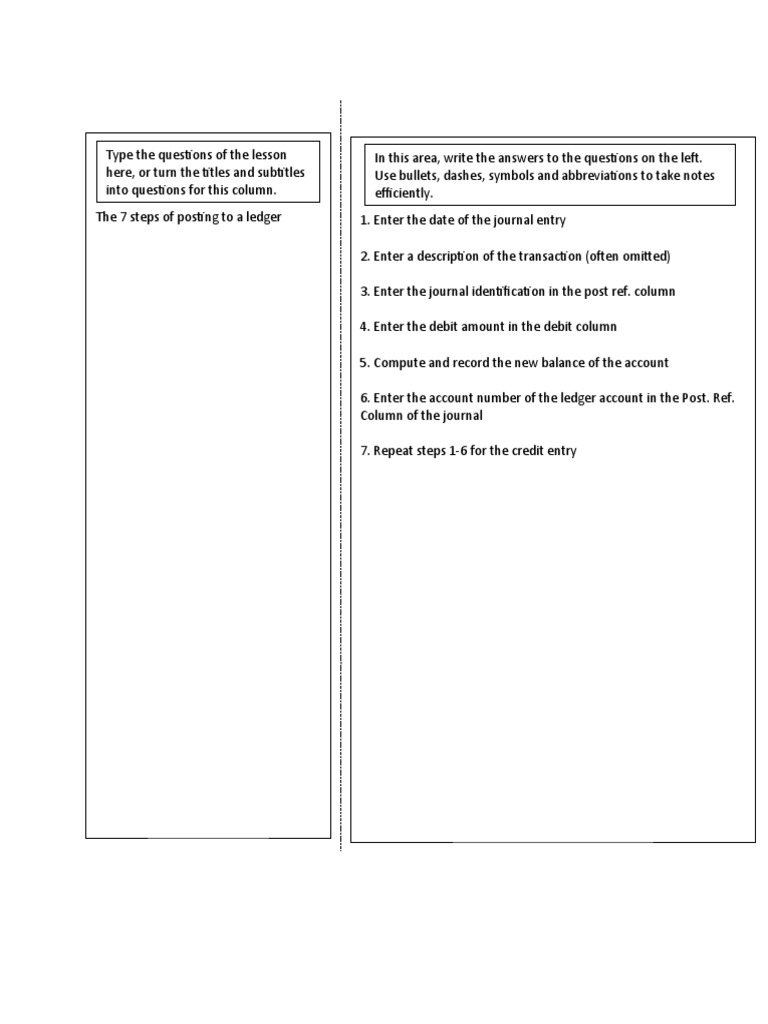 7 Steps for Ledger Posting Process | PDF | Finance & Money Management