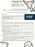 Linguagem Humana e Comunicação Animal