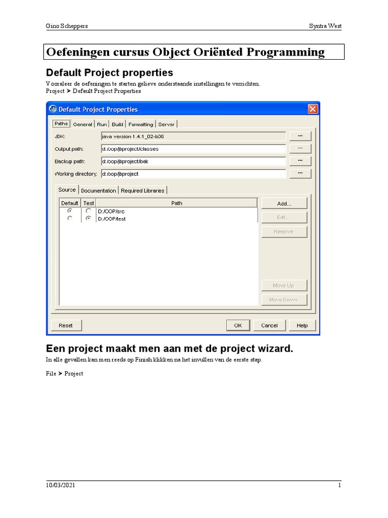Oefeningen Cursus Object Oriented Programming | PDF