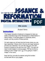 Renaissance and Reformation Digital Notebook