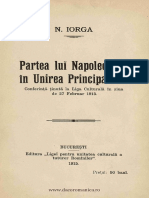 N.iorga, Partea Lui Napoleon III În Unirea Principatelor