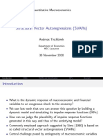 Structural Vector Autoregressions (Svars) : Quantitative Macroeconomics