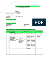 Sesión de Aprendizaje: La Coordinación Nerviosa Datos Informativos