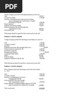 Statement of Financial Position Basic Problems Problem 1-1 (IFRS)