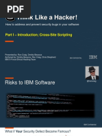 Think Like a Hacker I - Cross-Site Scripting v12