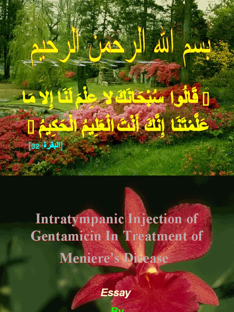 Intratympanic Injection of Gentamicin in Treatment of Menieres Disease