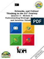 HUMSS - Q3 - Trends - Mod4 - Understanding Strategic Analysis and Intuitive Thinking