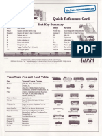 3-D Ultra Lionel TrainTown Deluxe - Quick Reference Card - PC