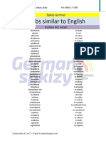 Similar German-English Verbs