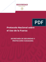 Protocolo Nacional Sobre El Uso de La Fuerza: Secretaría de Seguridad Y Protección Ciudadana