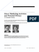 Direct Marketing Personal Privacy: Activities