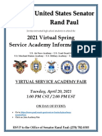 Virtual Spring Service Academy Flyer 2021