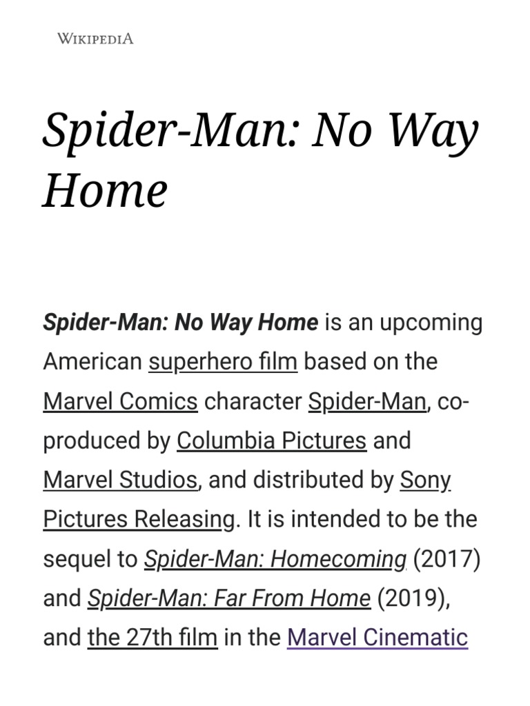 Spider-Man in film - Wikipedia