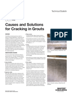 Causes and Solutions For Cracking in Grouts: Technical Bulletin