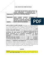 Declaratoria de unión marital de hecho, sociedad patrimonial y sucesión de Juan Pablo Martínez