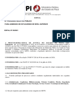 Processo seletivo para estágio no Ministério Público do Piauí