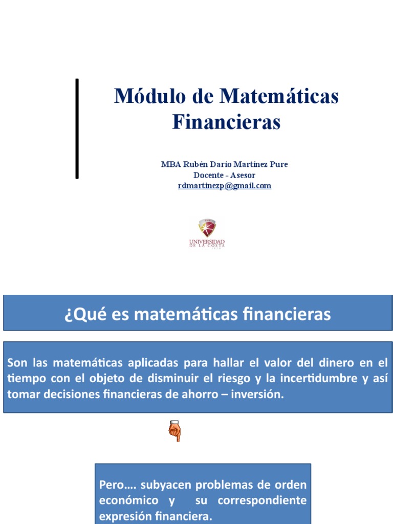 Conceptos Clave de Matemáticas Financieras | PDF | Finanzas Matemáticas ...