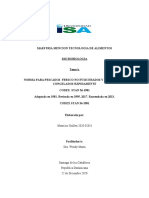Codex Alimentaruis para Pescado Fresco Trabajo Final de Microb. 1