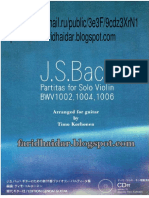J.S.bach - Sonatas For Solo Violin BWV 1002,1004.1006 (Arr. Timo Korhonen)