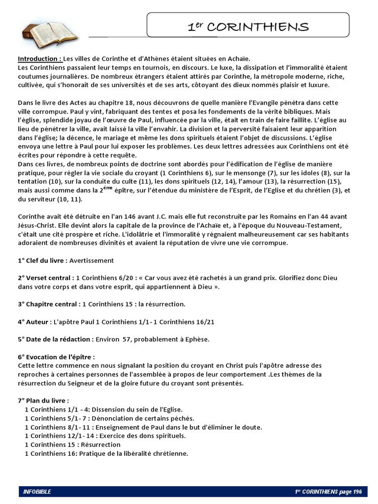 1ière lettre de paul aux corinthiens chapitre 11