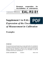 Expression of The Uncertainty of Measurement in Calibration - EXAMPLES