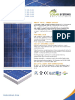 Solar Panel 100W Poly Data Sheet