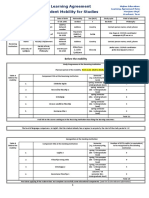 Learning Agreement Student Mobility For Studies