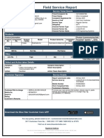 Field Service Report: Customer Details Service Ticket Details