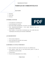 Formules de Correspondance