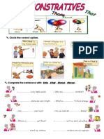 Demonstrative Adjectives Worksheet