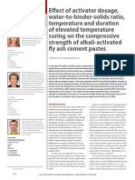 Effect of Activator Dosage, Water-To-Binder-Solids Ratio, Temperature and Duration of Elevated Temperature Curing On The Compressive Strength of Alkali-Activated Fly Ash Cement Pastes