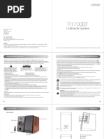 Edifier R1700BT Bookshelf Speakers Manual