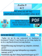 Ict Aralin 9 Pangangalap NG Impormasyon Gamit Ang Ict