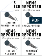 Reporter ID Cards 