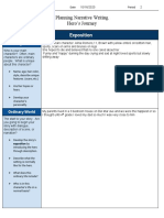 Planning Narrative Writing Hero's Journey: Exposition