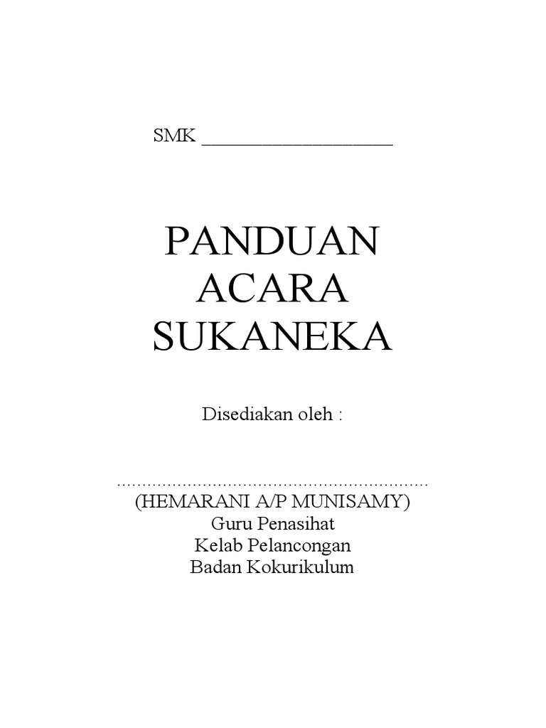Acara Sukaneka Pdf