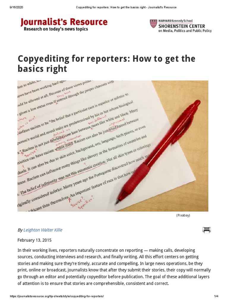 Essential Copyediting Tips for Reporters | PDF | Copy Editing | Bracket